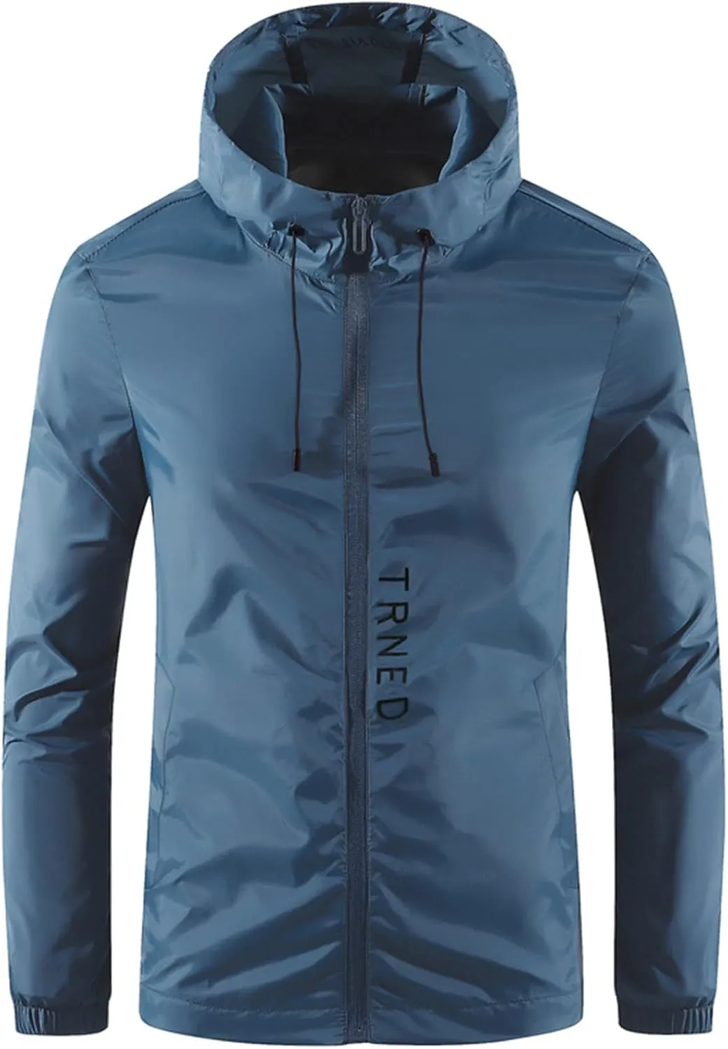 Men Lightweight Jacket Big and Tall Hooded Rain Jacket Packable Softshell Raincoat Hiking Travel Golf Coat Windbreakers