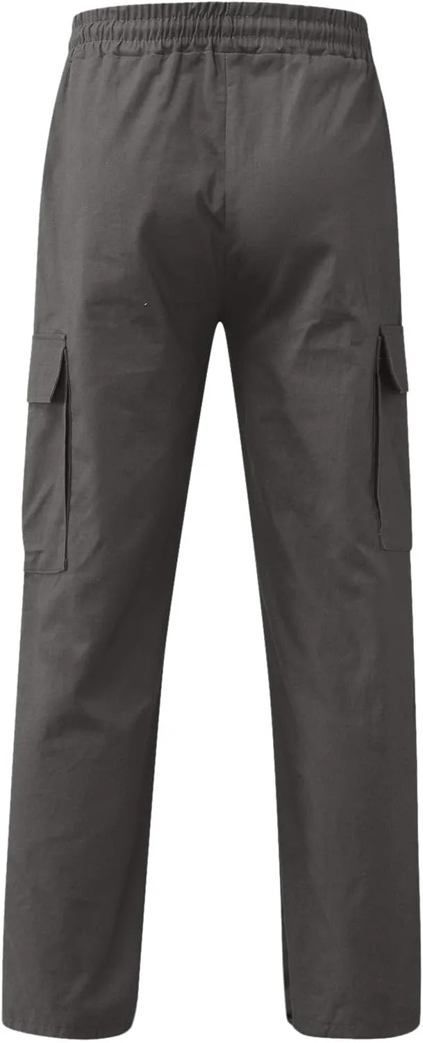 Men Outdoor Cargo Pant Lightweight Tactical Pant Hiking Jogger Classic Fit Multi Pockets Cargo Pants Hiking Pants