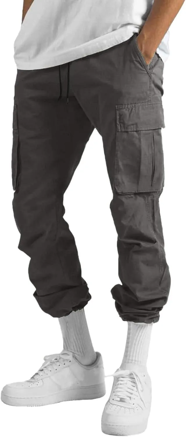 Men Outdoor Cargo Pant Lightweight Tactical Pant Hiking Jogger Classic Fit Multi Pockets Cargo Pants Hiking Pants
