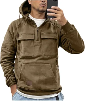 Men Sweatshirts Hoodies Mens Hoodies Pullover Solid Color Casual Trendy Winter Long Sleeve Sweatshirt Tops with Pocket
