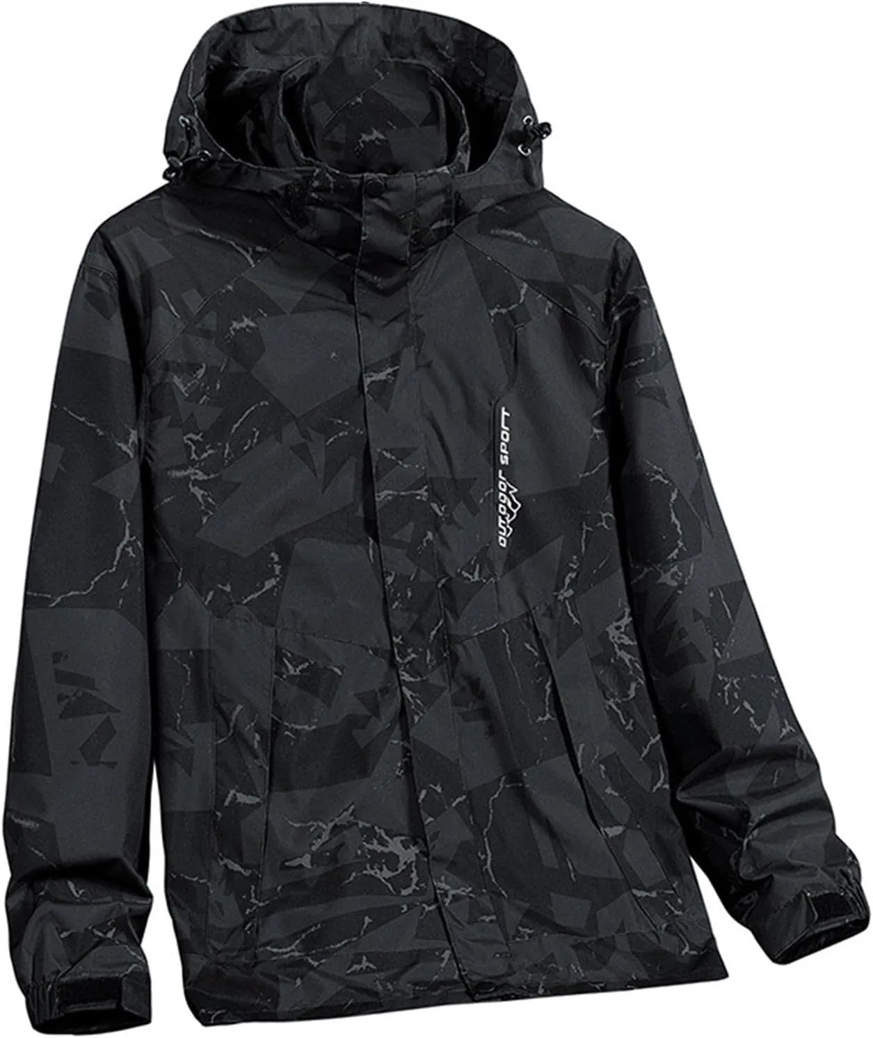 Mens 2023 Rain Jacket Lightweight Packable Waterproof Jackets Outdoor Windbreaker Jackets Printing Cycling Raincoats