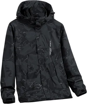 Mens 2023 Rain Jacket Lightweight Packable Waterproof Jackets Outdoor Windbreaker Jackets Printing Cycling Raincoats