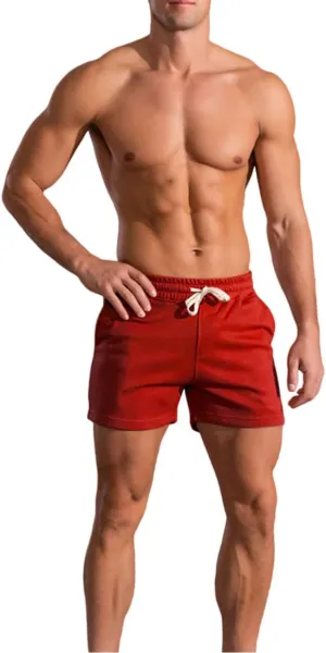 Men's 3 Inch Running Shorts Gym Training Bodybuilding Shorts Breathable Cotton Sports Shorts