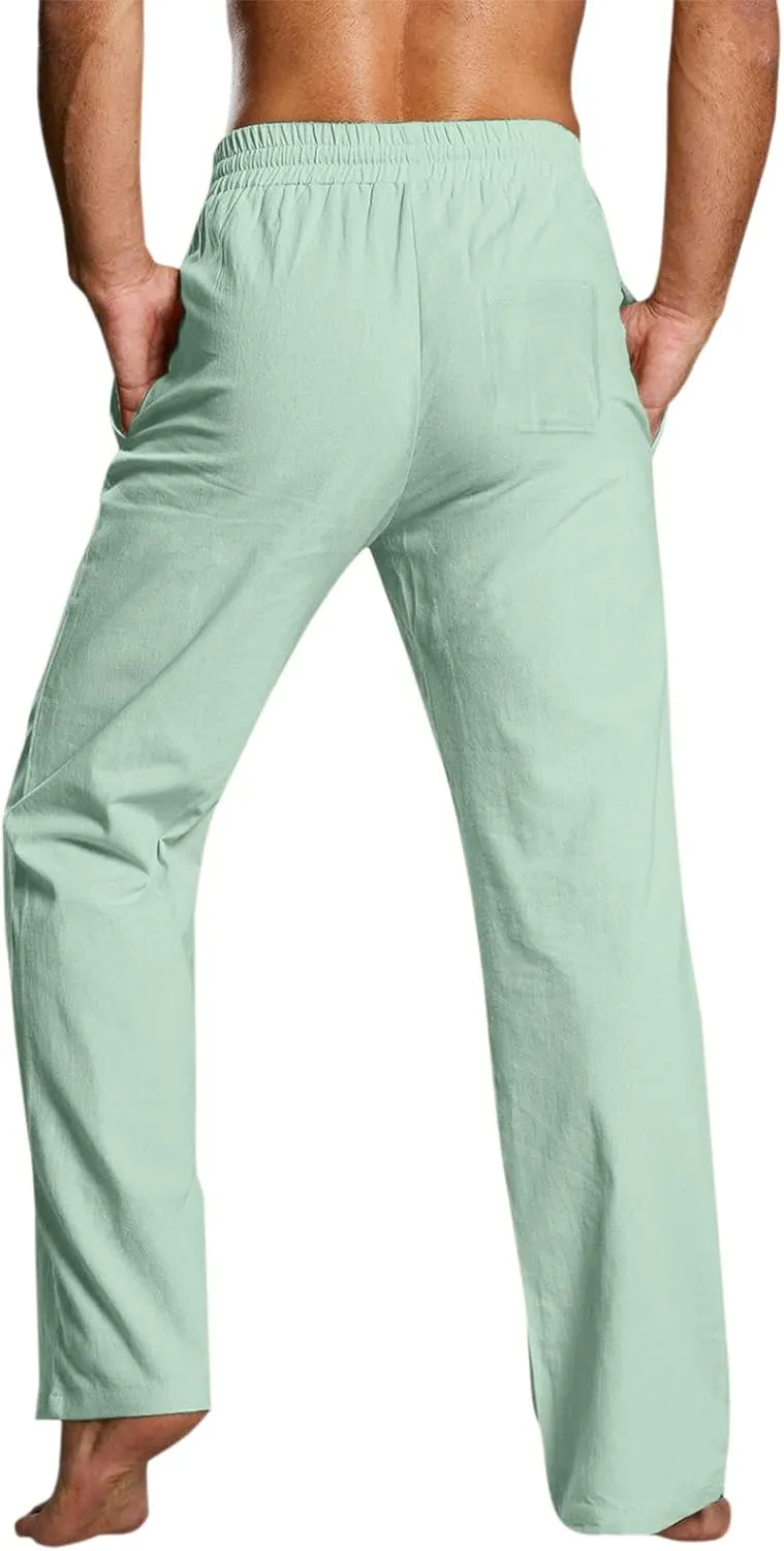 Mens Athletic Gym Pants Sweatpants Solid Color Straight Leg Joggers Casual Long Pant Trousers Pant Skinny Mens