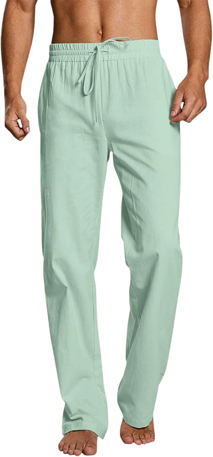 Mens Athletic Gym Pants Sweatpants Solid Color Straight Leg Joggers Casual Long Pant Trousers Pant Skinny Mens