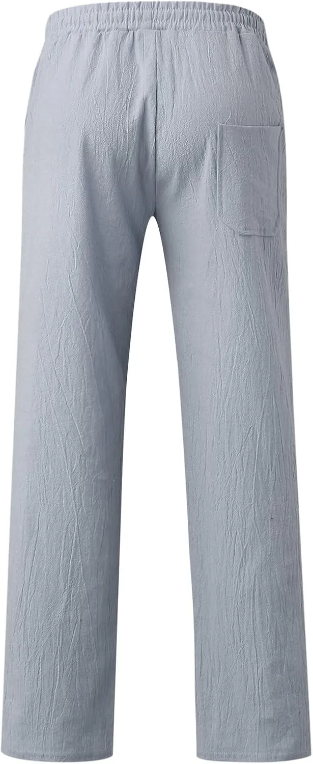 Mens Athletic Gym Pants Sweatpants Solid Color Straight Leg Joggers Casual Long Pant Trousers Pant Skinny Mens