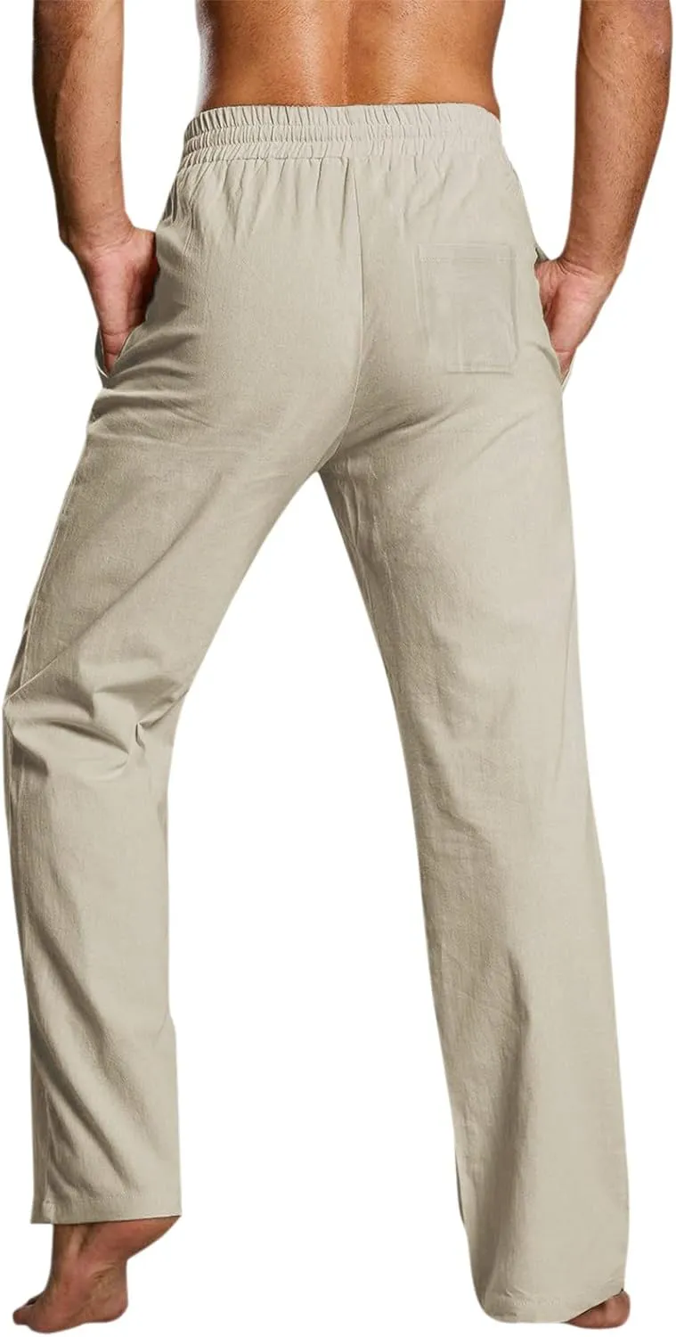 Mens Athletic Gym Pants Sweatpants Solid Color Straight Leg Joggers Casual Long Pant Trousers Pant Skinny Mens