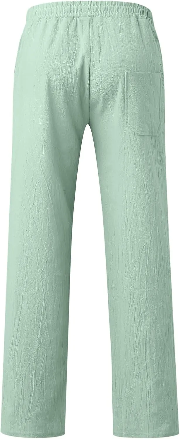 Mens Athletic Gym Pants Sweatpants Solid Color Straight Leg Joggers Casual Long Pant Trousers Pant Skinny Mens