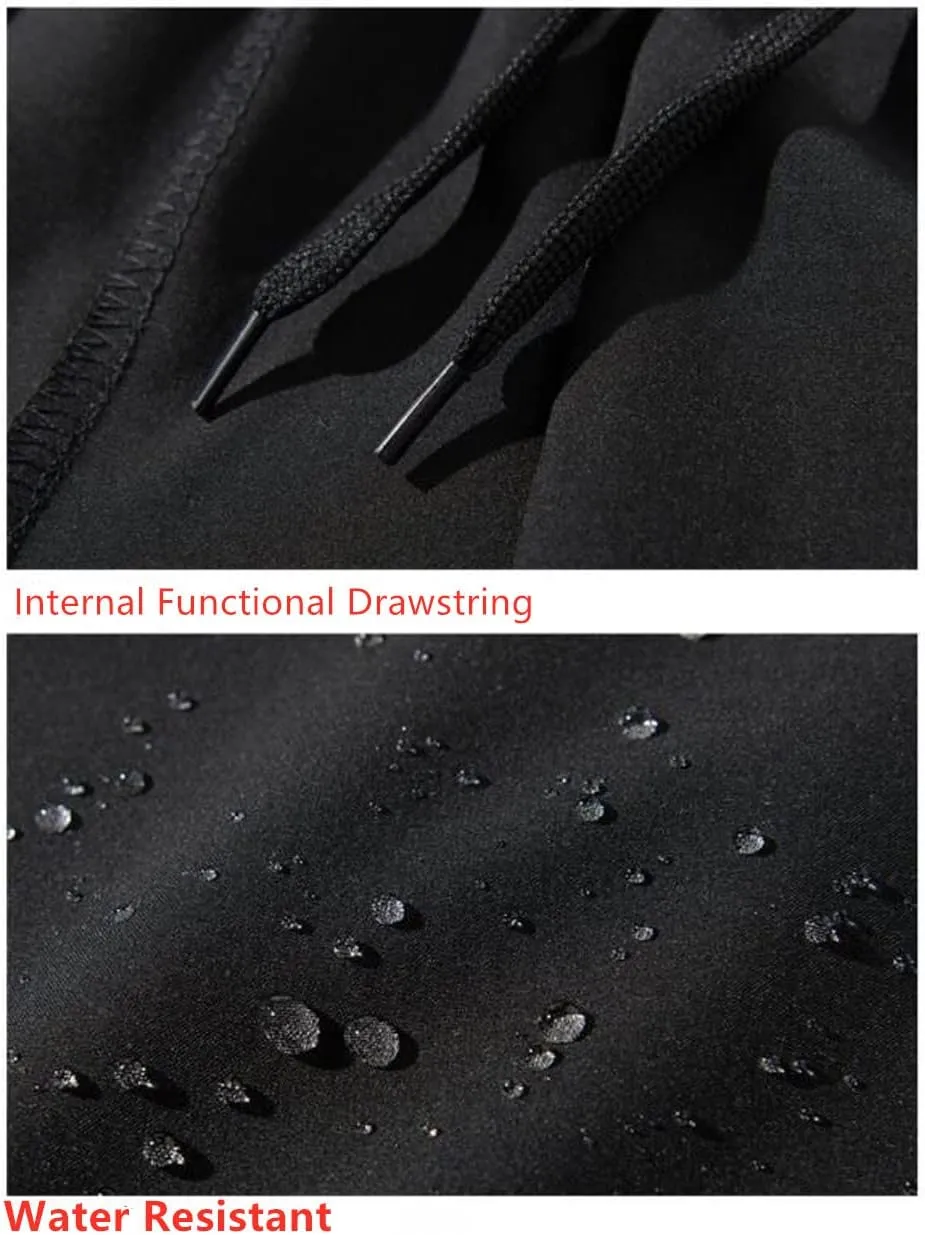 Men's Athletic Hiking Shorts Quick Dry Outdoor Running Shorts with Zip-Pockets