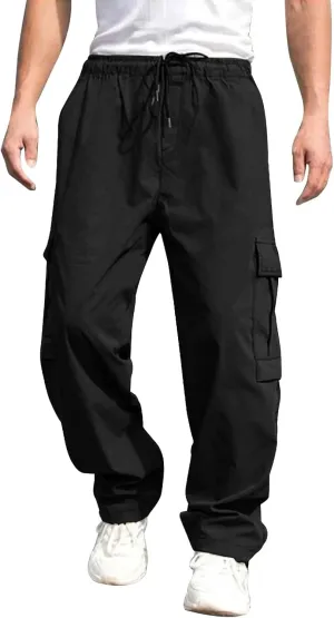 Mens Cargo Pants Casual Cotton Jogger Multi Pockets Outdoor Hiking Work Sweatpants Men's Cargo Pants Joggers Sweatpants