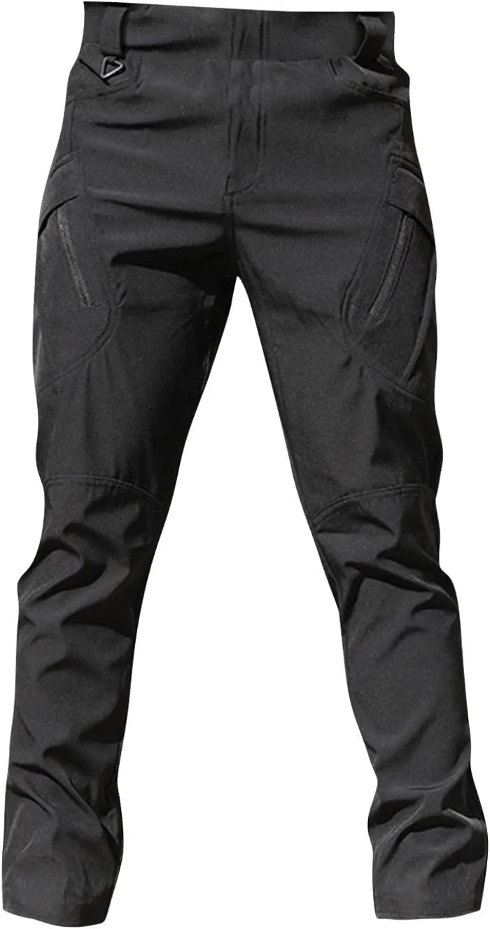Mens Cargo Pants Stretch Relaxed Fit Tapered Tactical Pants Multi Pockets Lightweight Casual Loose Comfy Work Pants