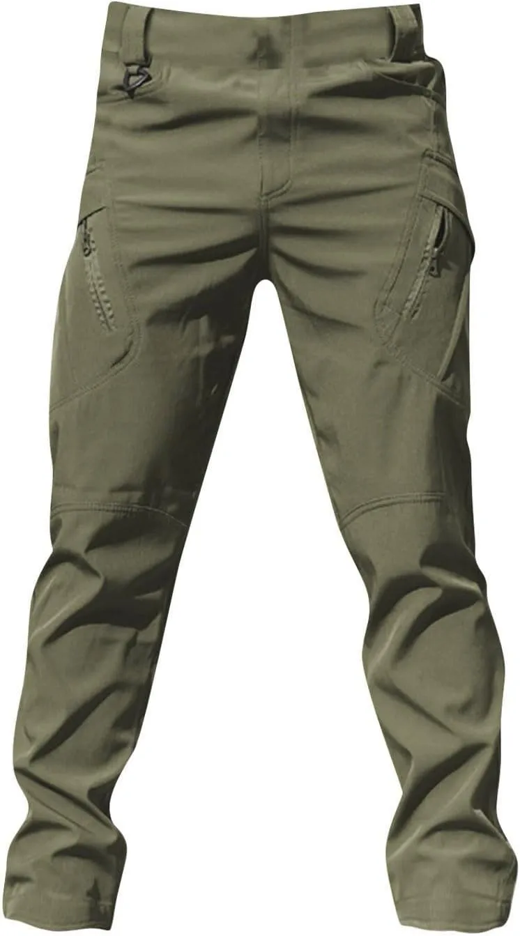 Mens Cargo Pants Stretch Relaxed Fit Tapered Tactical Pants Multi Pockets Lightweight Casual Loose Comfy Work Pants