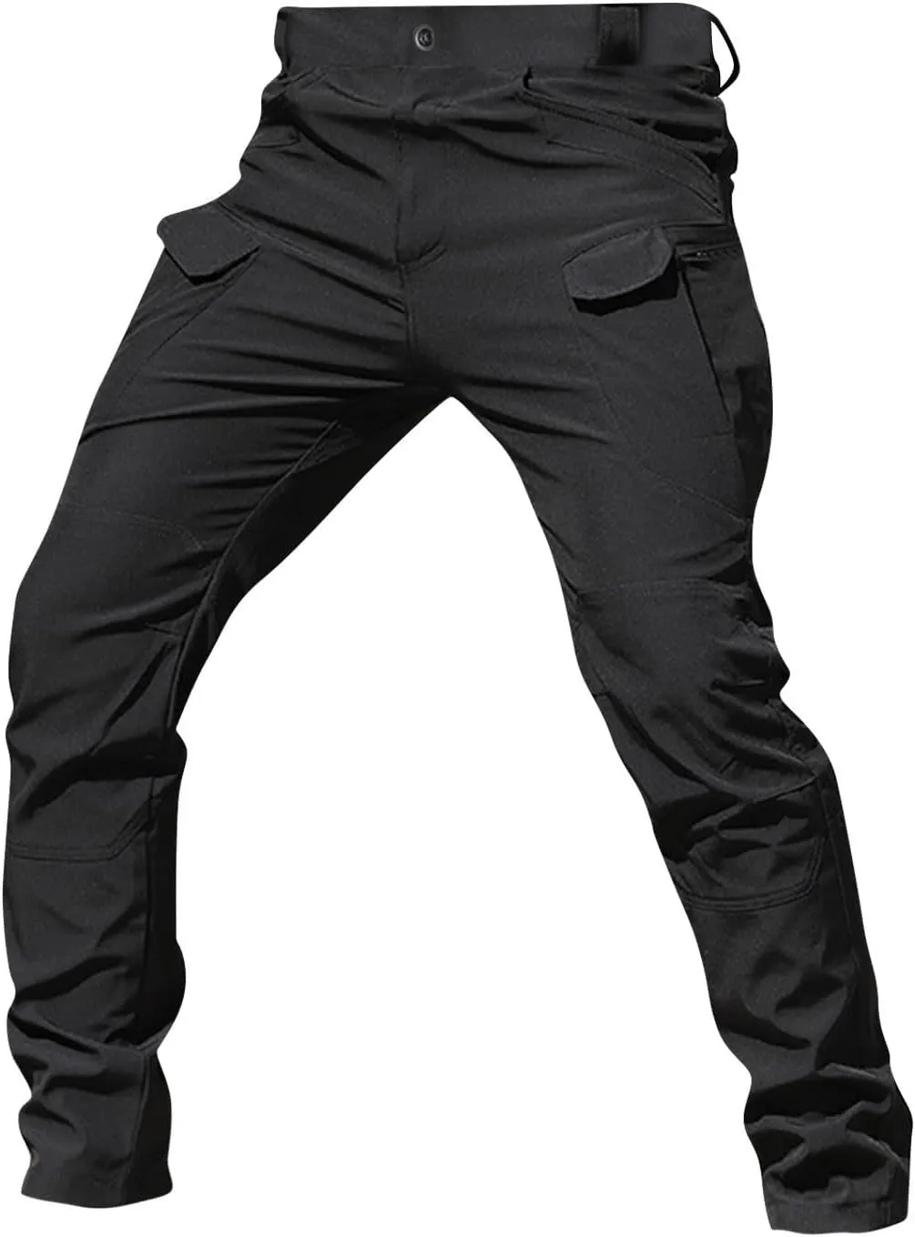 Mens Cargo Pants Stretch Relaxed Fit Tapered Tactical Pants Multi Pockets Lightweight Casual Loose Comfy Work Pants