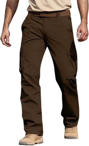 Men's Cargo Work Pants Ripstop Water Resistant Hiking Tactical Military Army Pants with Multi Pockets