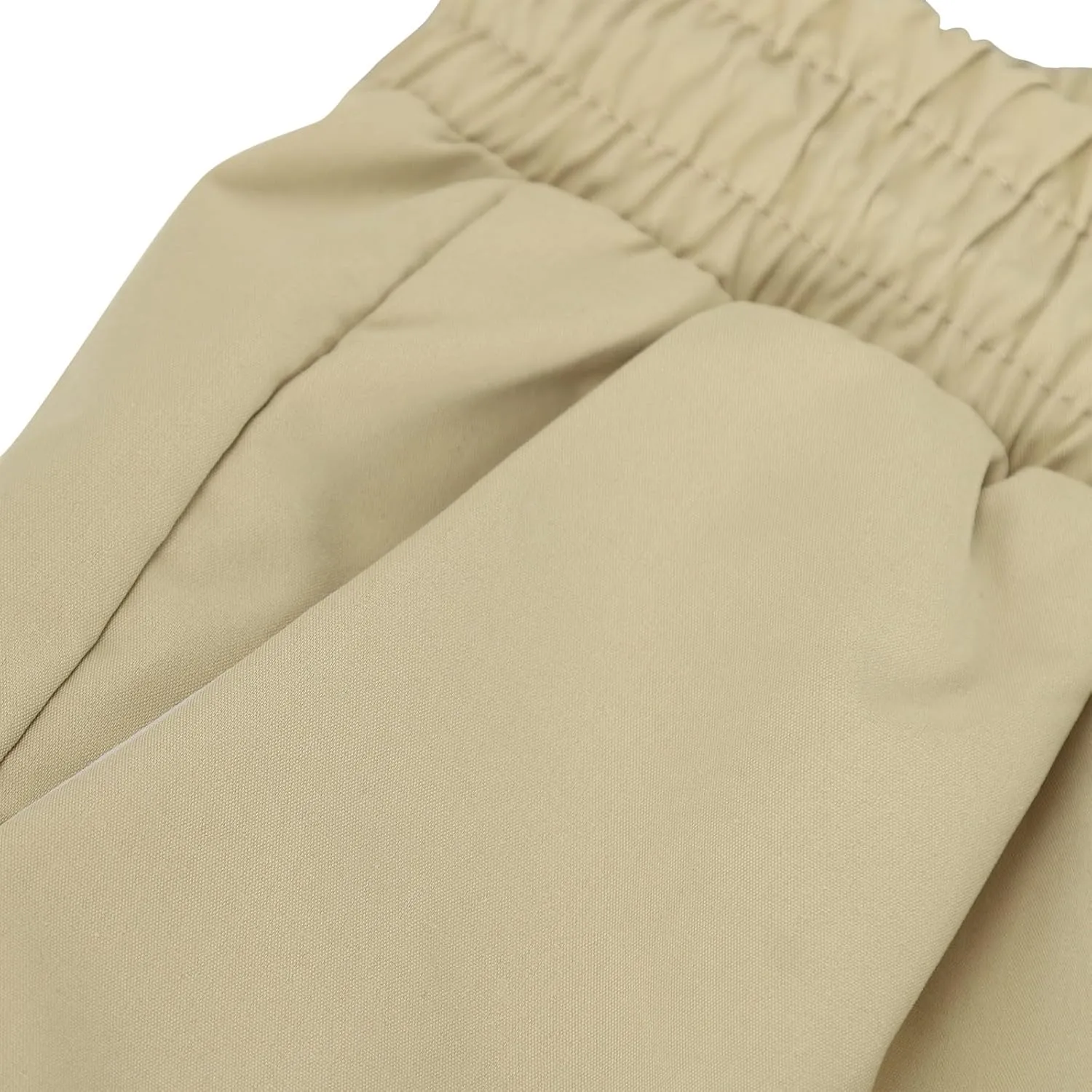Mens Casual Pants Elastic Waist Lightweight Trousers Loose Straight Leg Sweatpants Baggy Cargo Pants with Multi Pocket