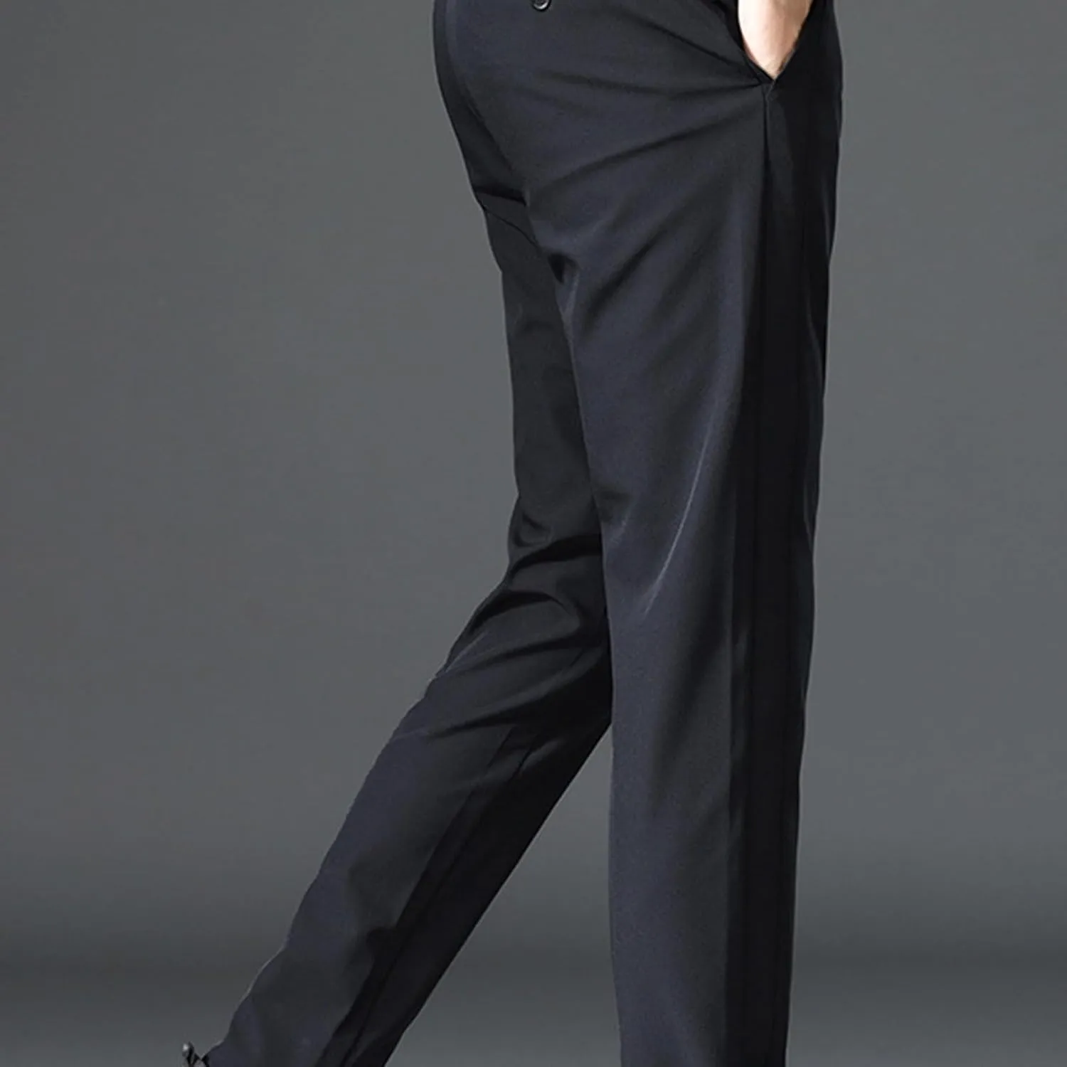 Mens Casual Pants Elastic Waist Trousers Straight Fit Pant Solid Color Sweatpants Regular Fit Tracksuit Jogging Bottoms
