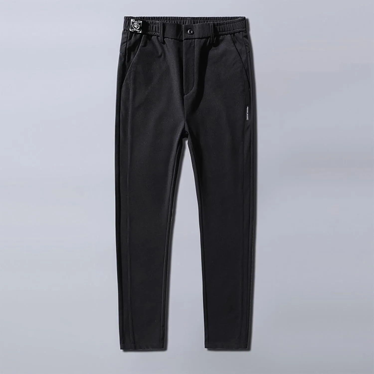 Mens Casual Pants Elastic Waist Trousers Straight Fit Pant Solid Color Sweatpants Regular Fit Tracksuit Jogging Bottoms