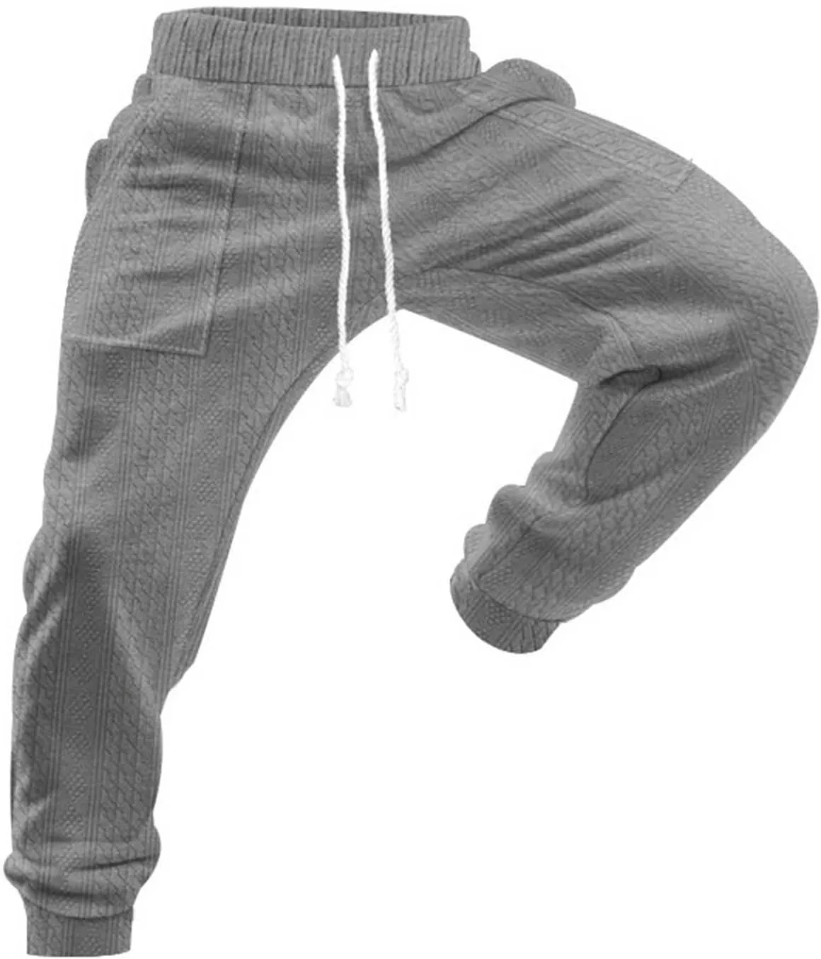 Mens Casual Pants Tapered Pants Baggy Drawstring Elastic Waist Sweatpants Soft Breathable Bottoms Lightweight Joggers