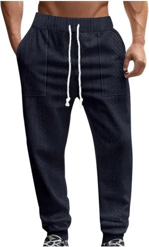 Mens Casual Pants Tapered Pants Baggy Drawstring Elastic Waist Sweatpants Soft Breathable Bottoms Lightweight Joggers