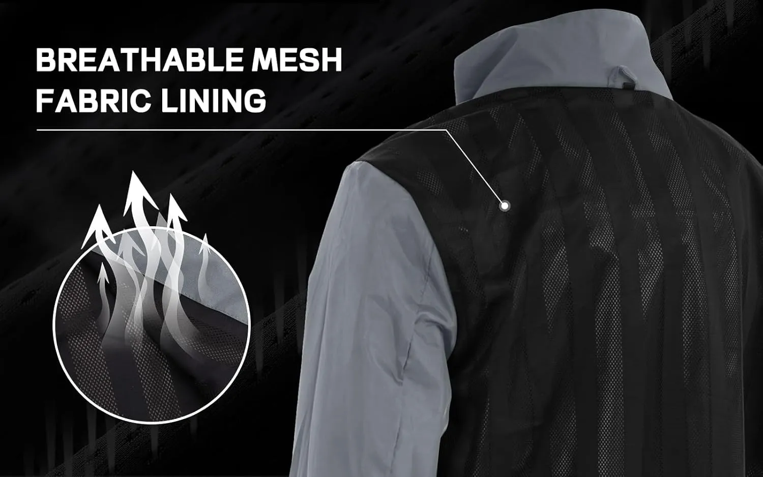 Men's Classic Windbreaker Jacket Lightweight All-Sport Waterproof Hiking Coat Detachable Hooded Windbreakers for Men