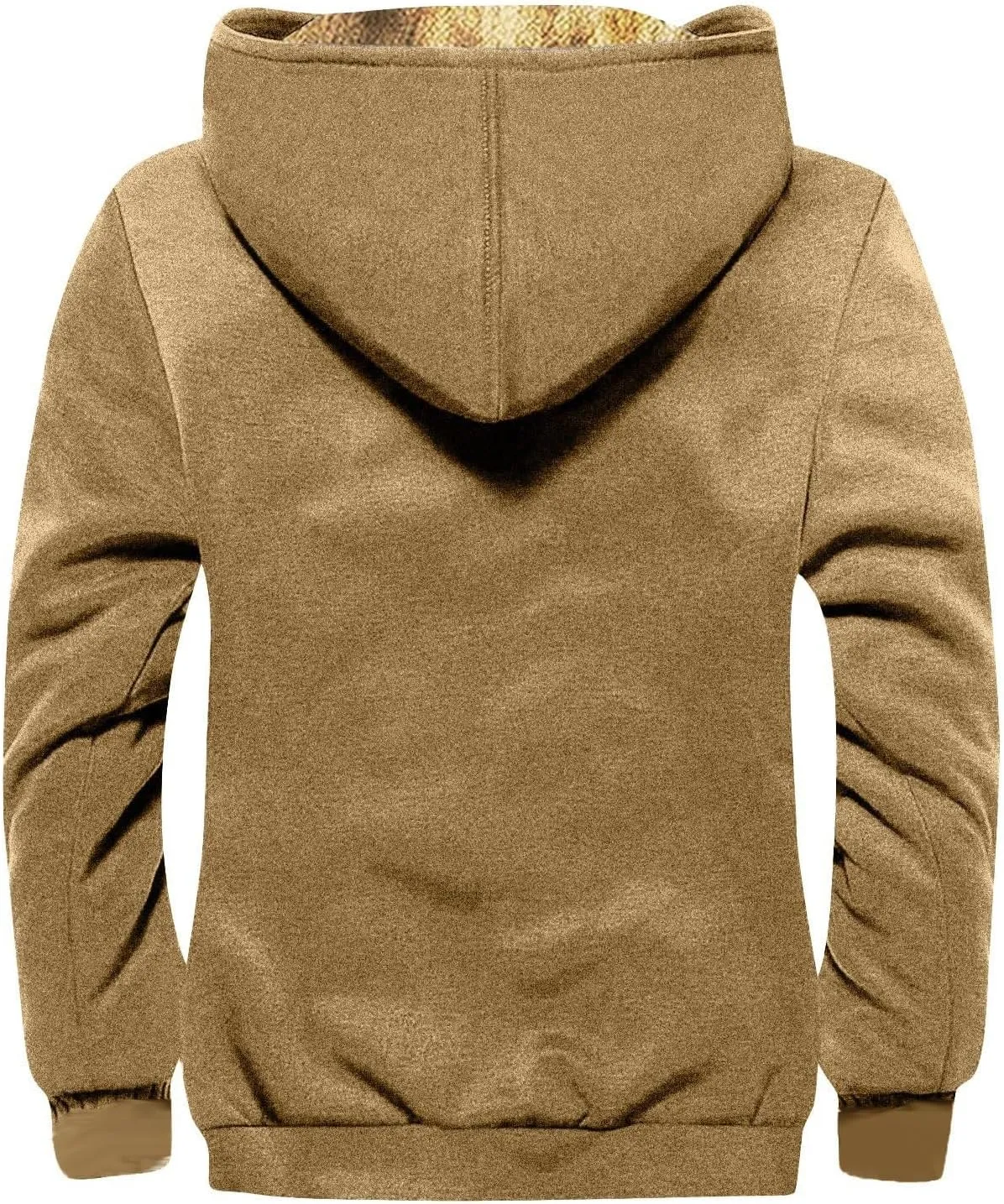 Mens Coats Winter Color Block Zipper Hooded Warm Windbreaker Jackets Oversized Heavy Hoodie
