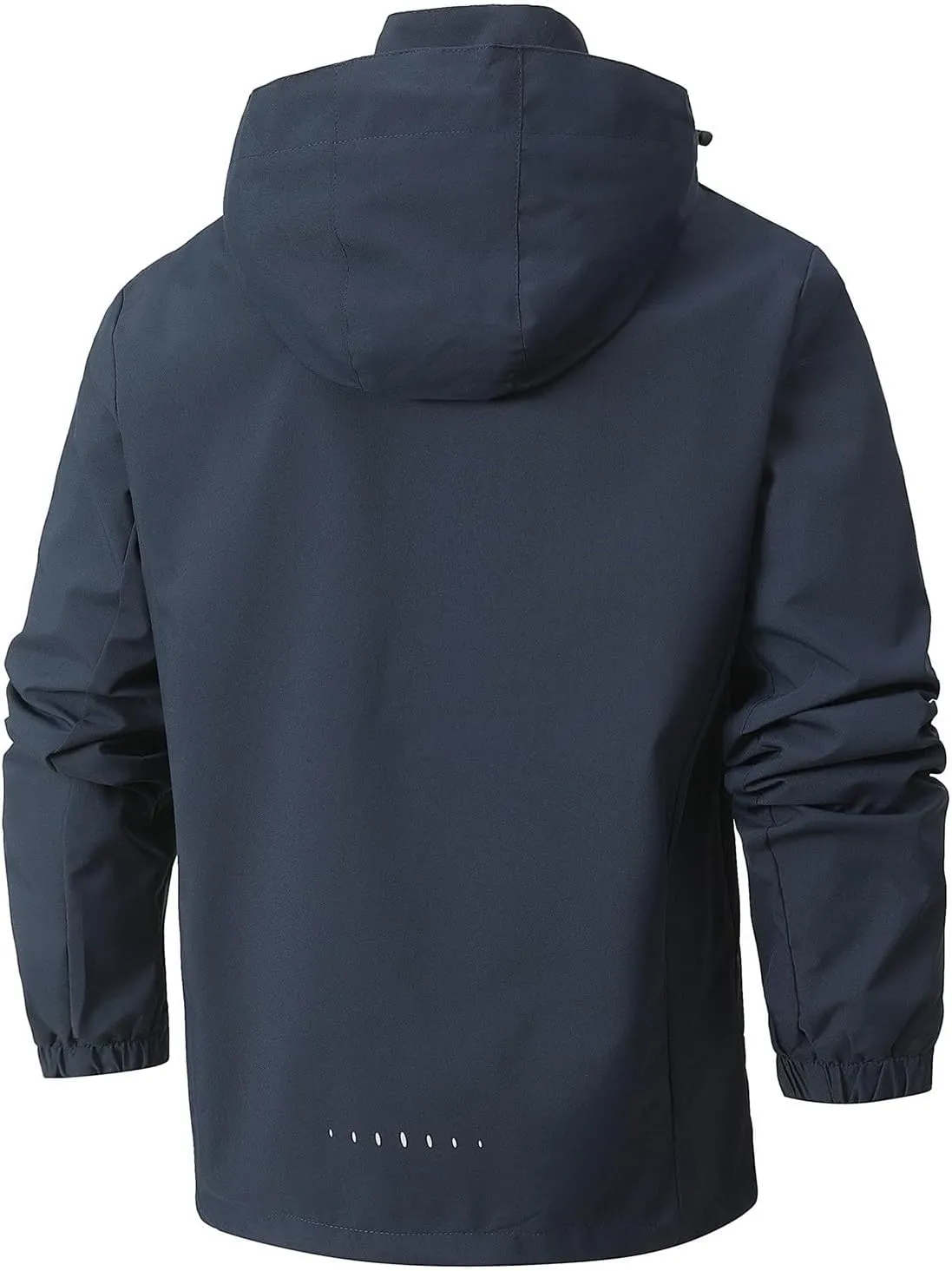 Men's Comfy Lightweight Waterproof Hooded Rain Jacket Outdoor Raincoat Shell Jacket for Hiking Travel Windbreakers