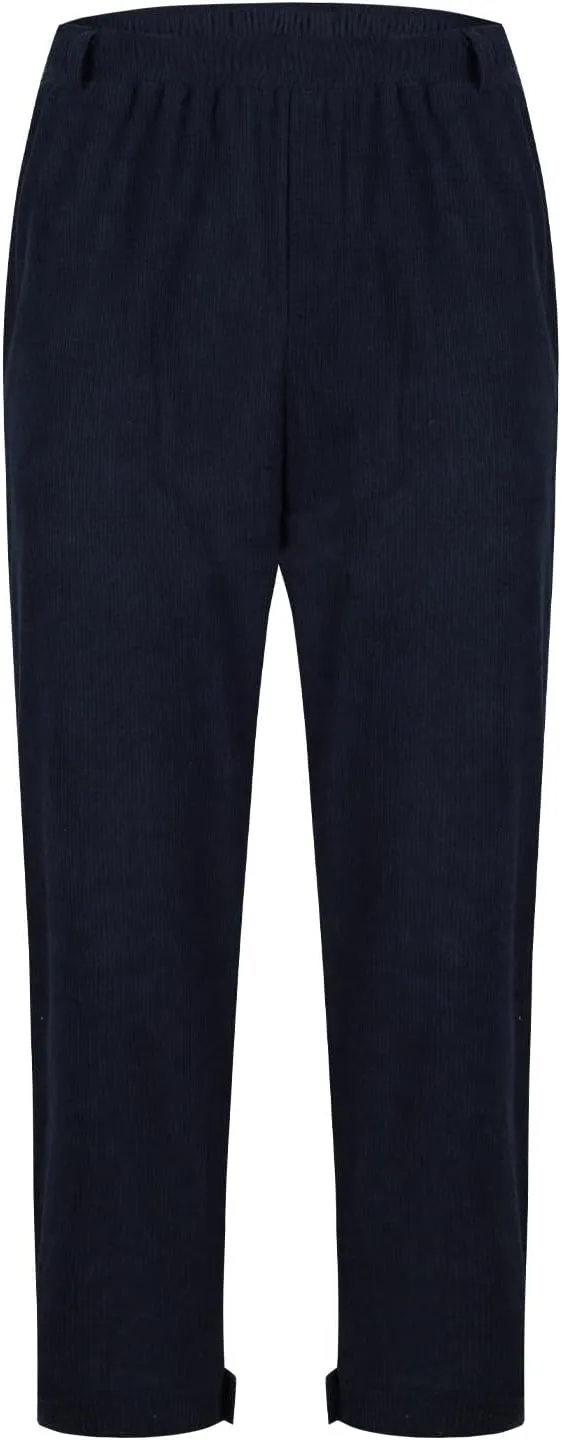 Mens Corduroy Casual Pants Elastic Waist Tapered Trousers Drawstring Sweatpants Baggy Tracksuit Bottoms Lightweight