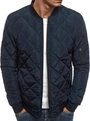Men's Diamond Quilted Puffer Down Jacket Packable Lightweight Water Resistant Insulated Puffy Coat for Business Travel