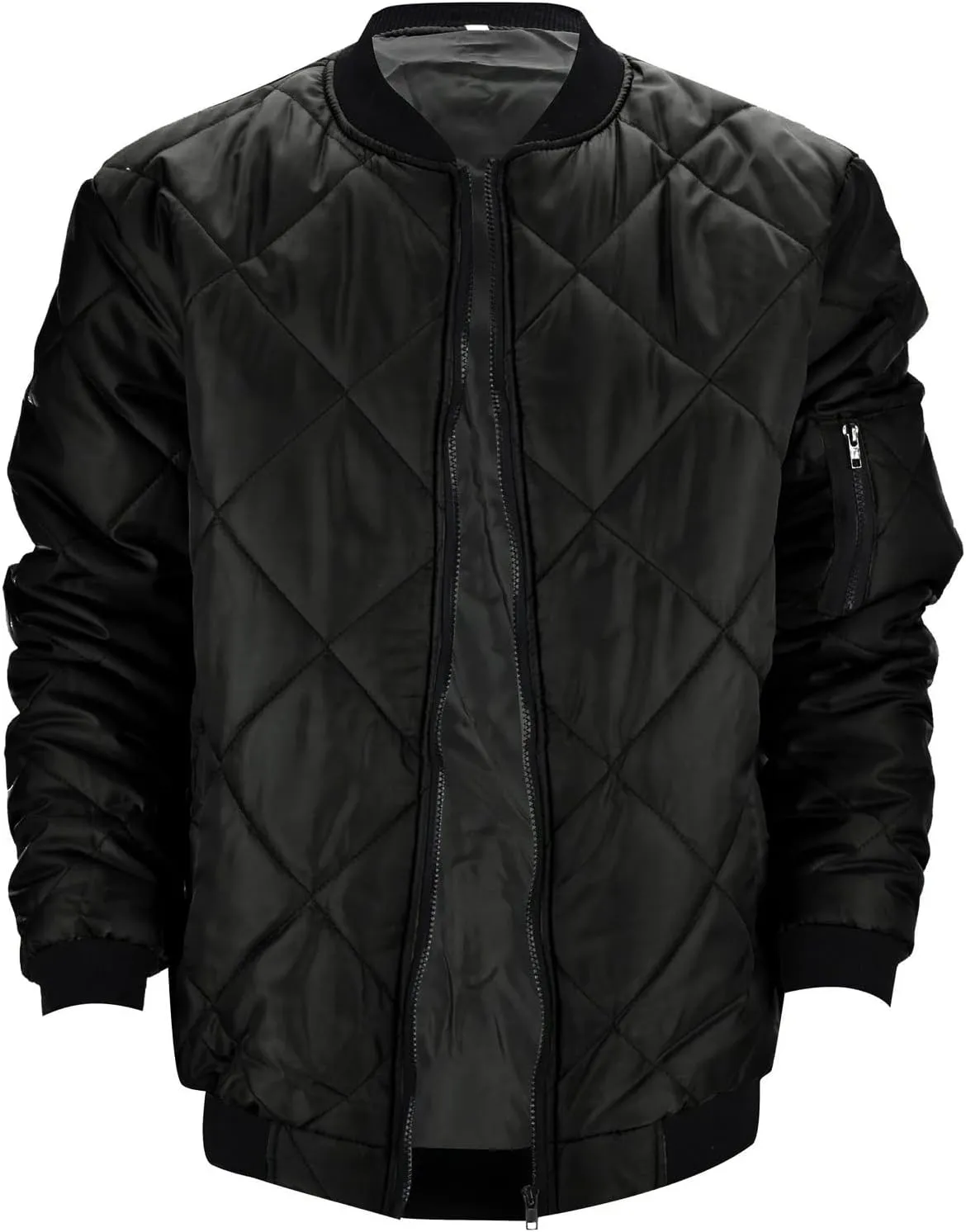 Men's Diamond Quilted Puffer Down Jacket Packable Lightweight Water Resistant Insulated Puffy Coat for Business Travel