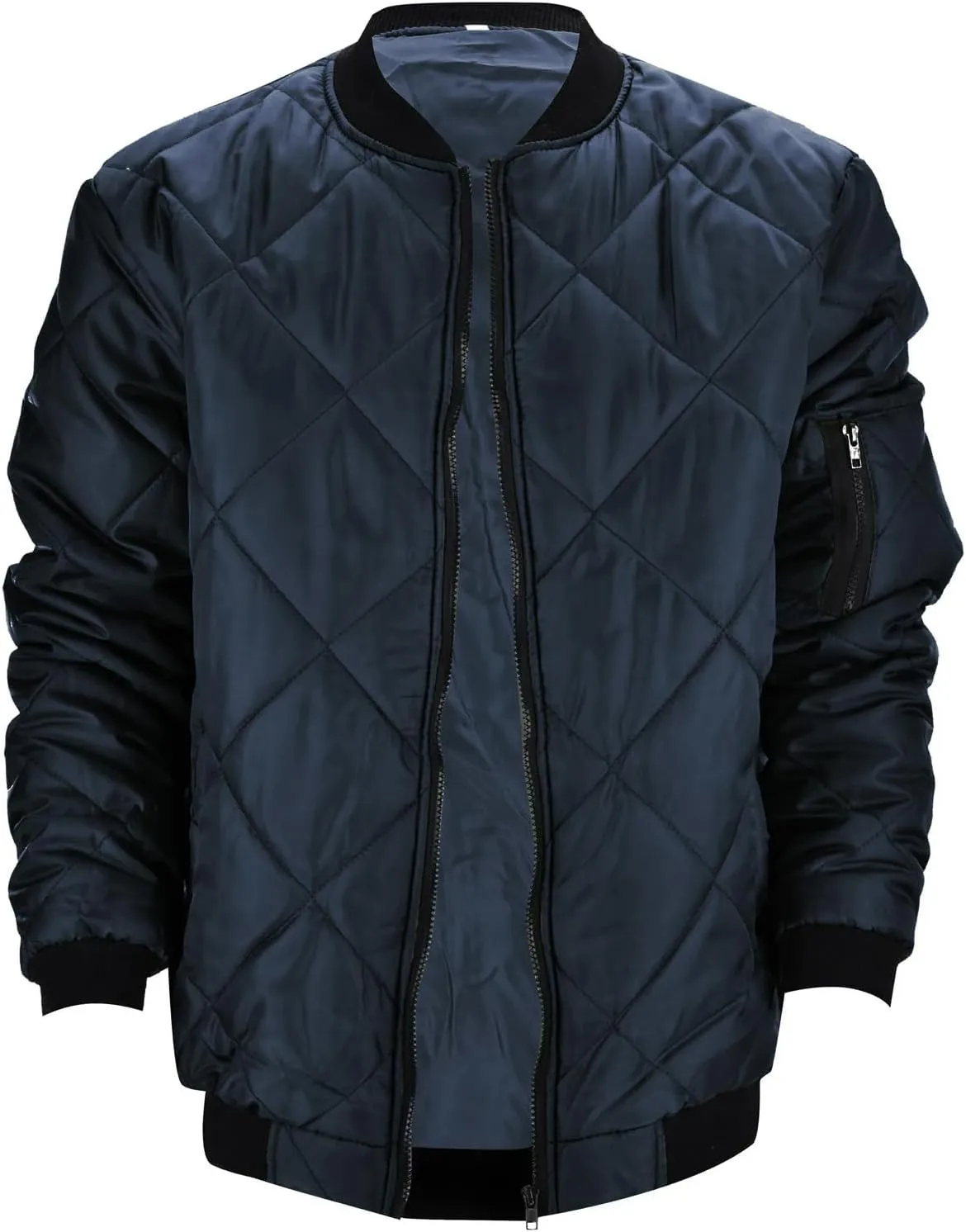 Men's Diamond Quilted Puffer Down Jacket Packable Lightweight Water Resistant Insulated Puffy Coat for Business Travel