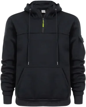 Mens Fall Hoodie Casual Half Zip Waffle Pullover Sweatshirts Running Gym Athletic Hooded Shirt with Pocket Big&Tall