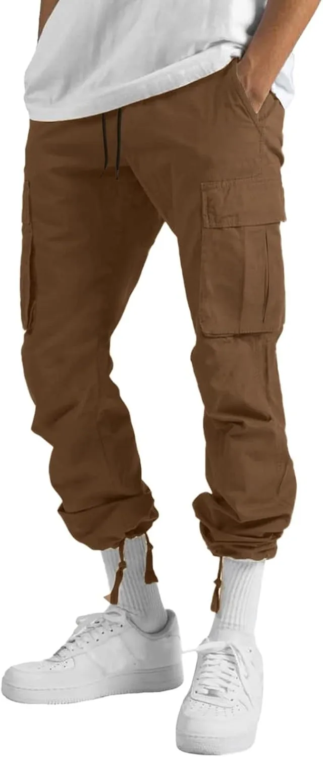 Men's Fashion Cargo Pants Lightweight Comfy Joggers Athletic Gym Pants Trend Work Pant Hiking Hunting Trousers