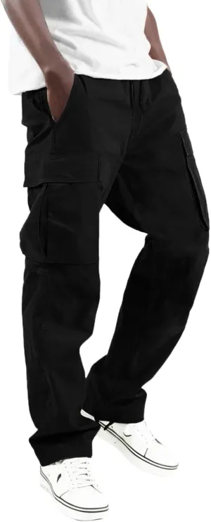 Men's Fashion Cargo Pants Lightweight Comfy Joggers Athletic Gym Pants Trend Work Pant Hiking Hunting Trousers