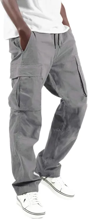 Men's Fashion Cargo Pants Lightweight Comfy Joggers Athletic Gym Pants Trend Work Pant Hiking Hunting Trousers