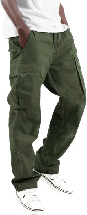 Men's Fashion Cargo Pants Lightweight Comfy Joggers Athletic Gym Pants Trend Work Pant Hiking Hunting Trousers
