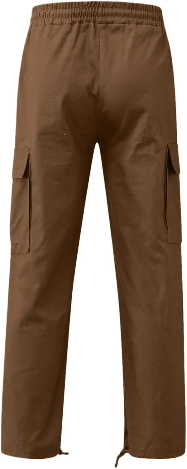Men's Fashion Cargo Pants Lightweight Comfy Joggers Athletic Gym Pants Trend Work Pant Hiking Hunting Trousers