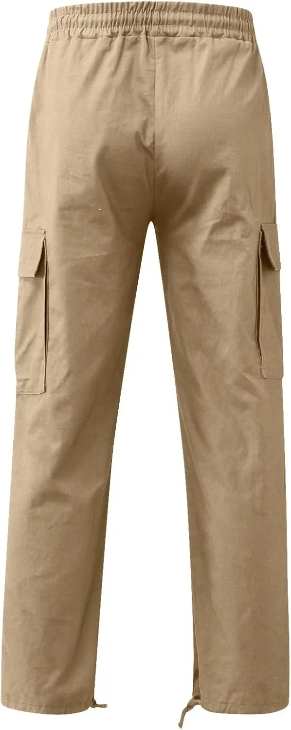 Men's Fashion Cargo Pants Lightweight Comfy Joggers Athletic Gym Pants Trend Work Pant Hiking Hunting Trousers