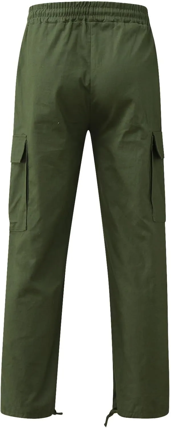 Men's Fashion Cargo Pants Lightweight Comfy Joggers Athletic Gym Pants Trend Work Pant Hiking Hunting Trousers