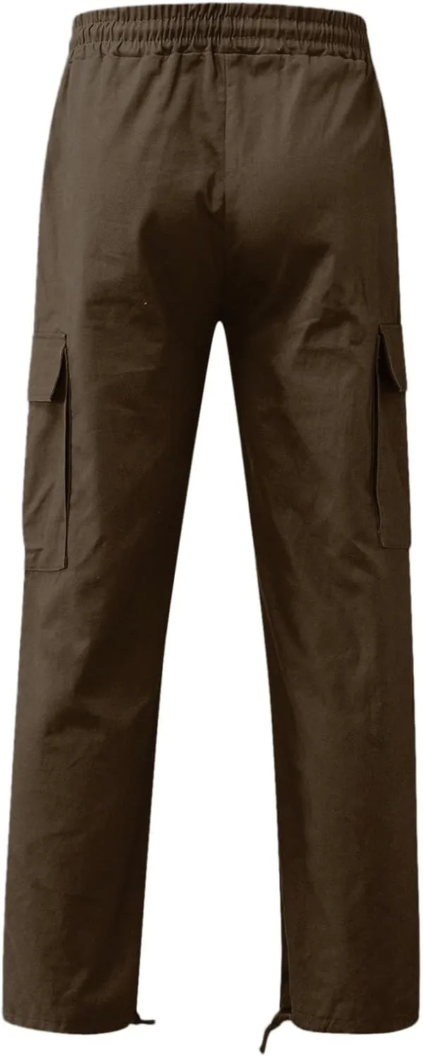 Men's Fashion Cargo Pants Lightweight Comfy Joggers Athletic Gym Pants Trend Work Pant Hiking Hunting Trousers