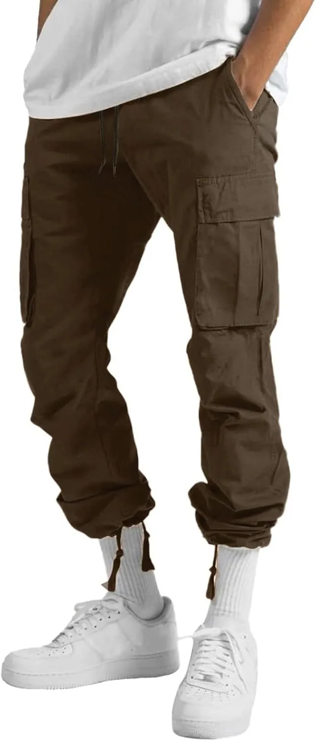Men's Fashion Cargo Pants Lightweight Comfy Joggers Athletic Gym Pants Trend Work Pant Hiking Hunting Trousers