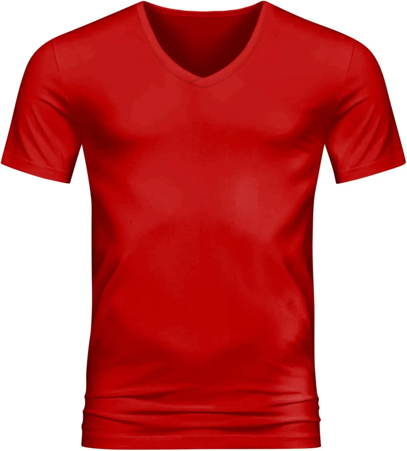 Mens Fitness V Neck Tshirts Plus Size Quick Dry Short Sleeve Stretch Casual Training Tops Workout Gym Running Muscle Shirts
