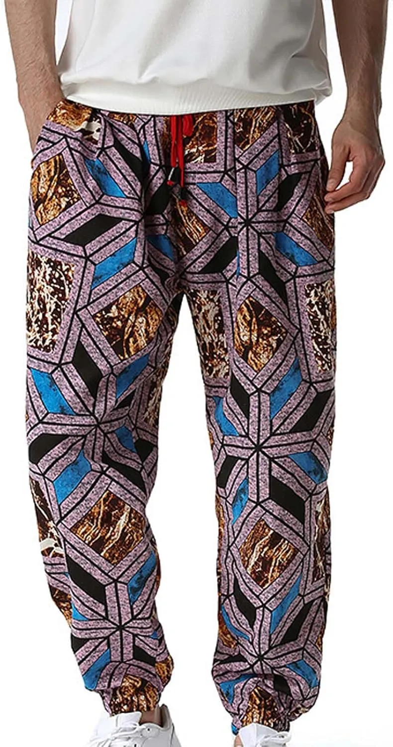 Men's Fleece Cargo Sweatpants Straight Leg Button Fly Joggers Sweatpants Loose Fit Tech Athletic Workout Gym Pants