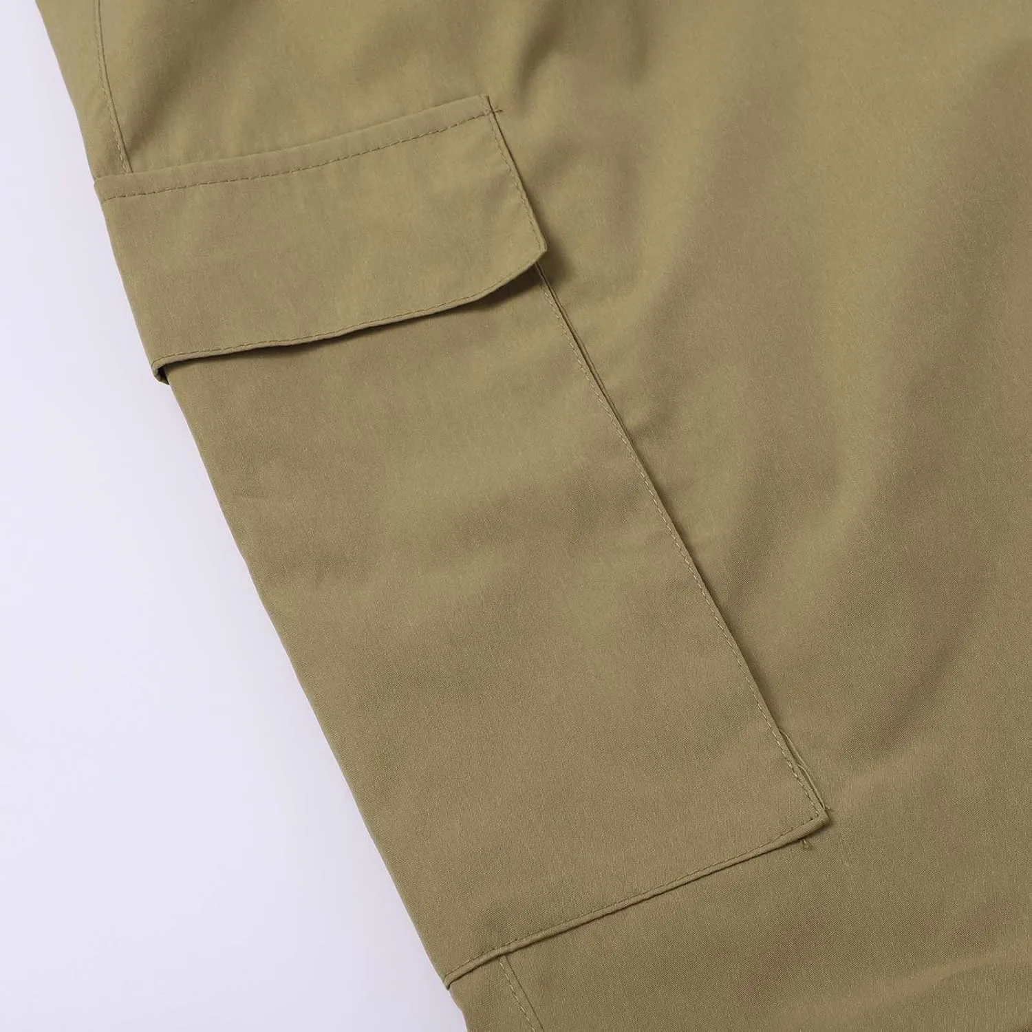 Men's Fleece Cargo Sweatpants Straight Leg Button Fly Joggers Sweatpants Loose Fit Tech Athletic Workout Gym Pants