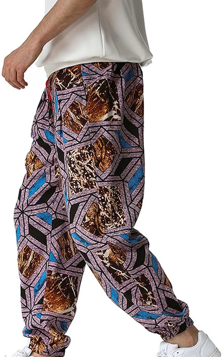 Men's Fleece Cargo Sweatpants Straight Leg Button Fly Joggers Sweatpants Loose Fit Tech Athletic Workout Gym Pants