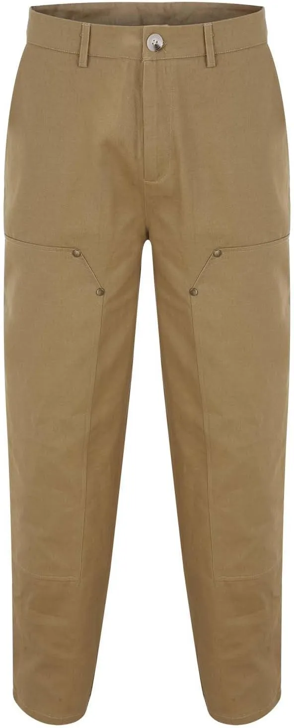 Men's Fleece Cargo Sweatpants Straight Leg Button Fly Joggers Sweatpants Loose Fit Tech Athletic Workout Gym Pants