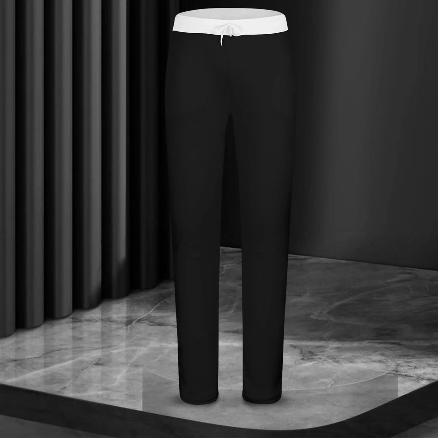 Mens Fleece Sweatpants Open Elastic Bottom Baggy Joggers Loose Fit Casual Pants Gym Athletic Sweatpants with Pockets