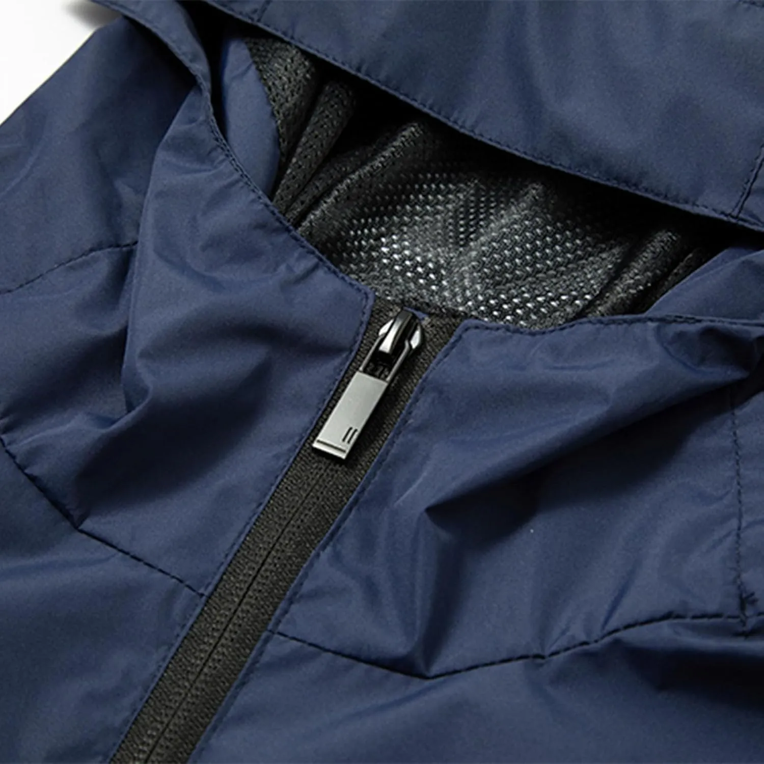 Men's Full Zip Workout Athletic Jackets Solid Thin Long Sleeve Lightweight Running Jacket Breathable Hooded Jacket