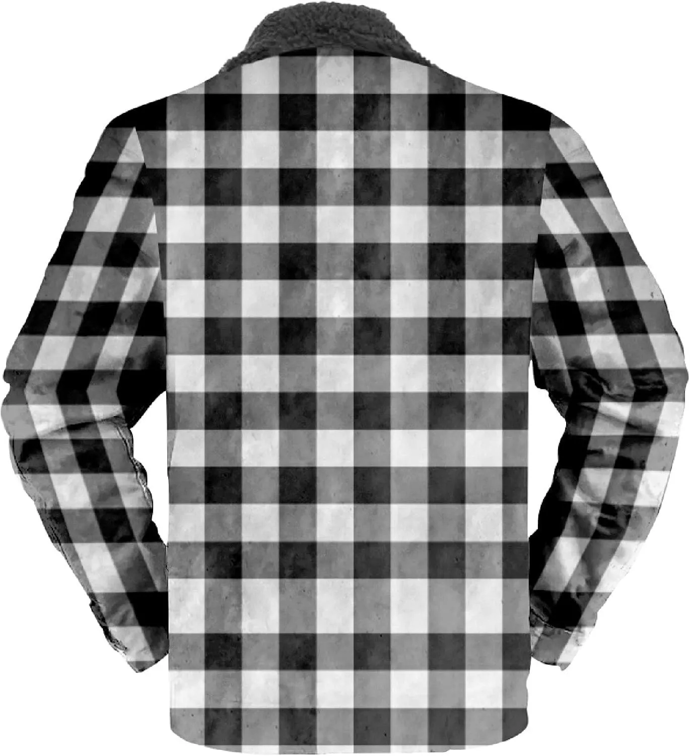 Mens Heavy Sherpa Lined Jacket Full Zip Plaid Flannel Fleece Jackets Winter Sweatshirt Warm Coat for Big Tall Men