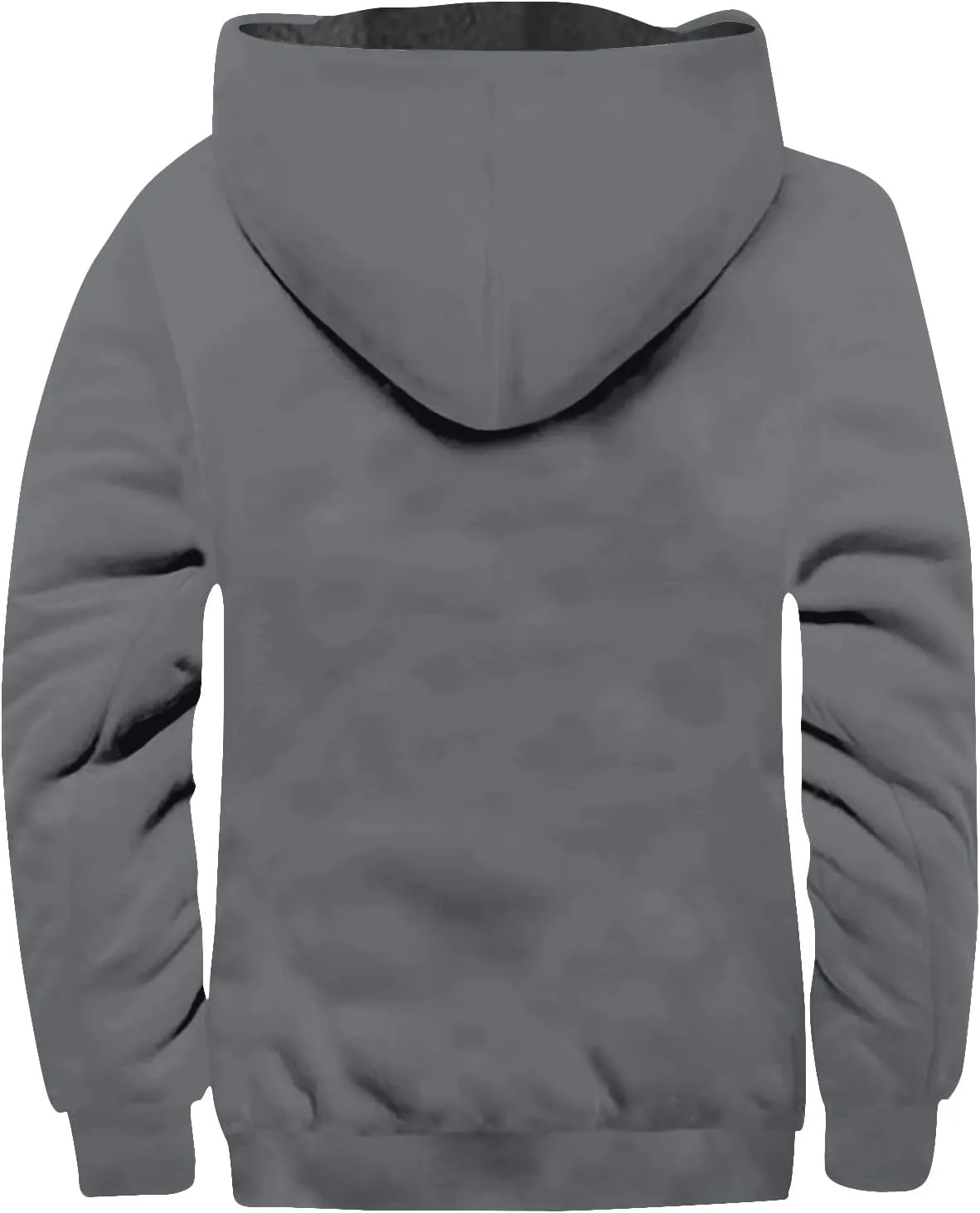 Mens Heavyweight Winter Hoodie Jacket Stylish Zip Up Warm Fleece Sherpa Lined Coats With Pockets, S-8XL