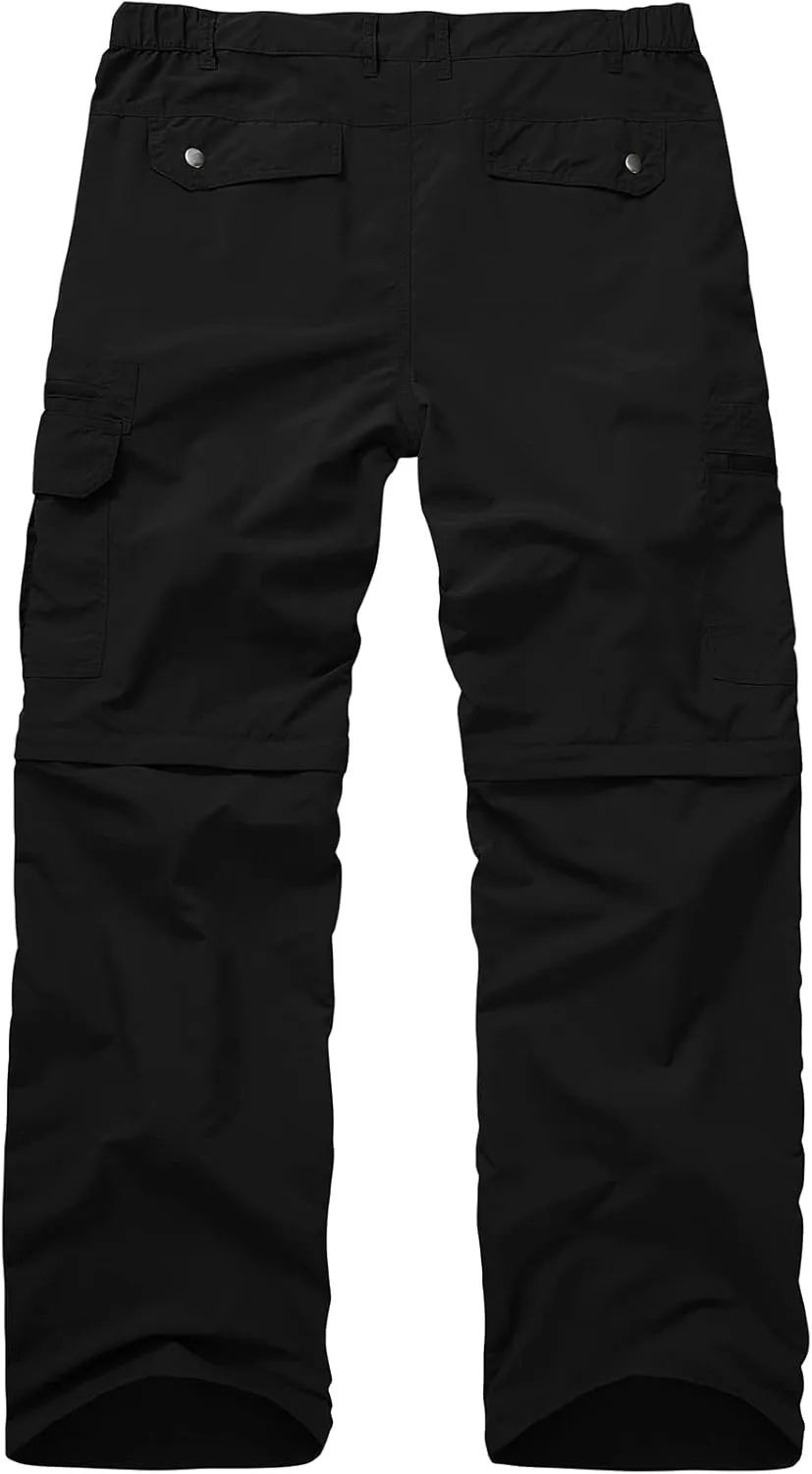 Mens Hiking Pants Convertible Quick Dry Lightweight Fishing Zip Off Safari Pants